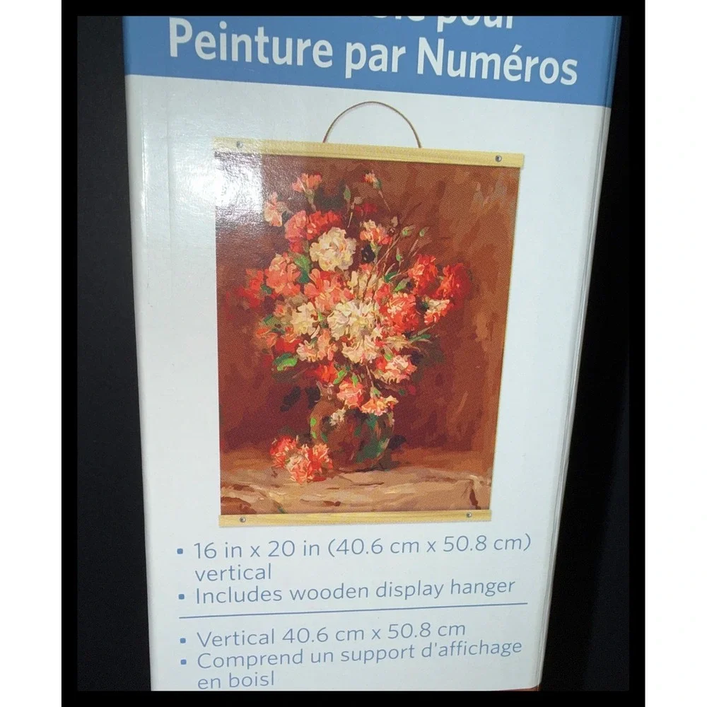 Artist's Loft Paint-by-Number Kit Adults 16x20 Floral Multicolor Wooden Hanger